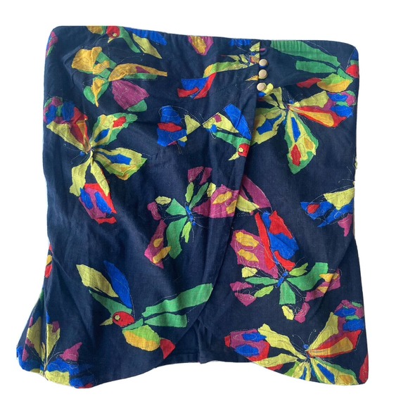 Anthropologie Edme & Esyllte Butterfly/Bird Tube Top Colorful Summer Sz 0 XS Fun - Picture 1 of 8